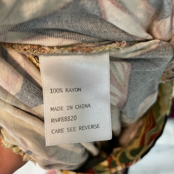 Rachel Zoe, medium, black and tan multicolor wide leg elastic waist pockets pant - Picture 8 of 8